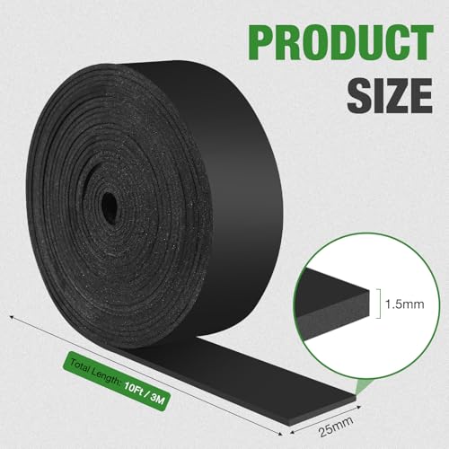 Gummistreifen Neopren Gummimatte Vollgummi Gummimatte Multifunktions Gummiplatte für Türen, Fenster, Bodenschutz & Vibrationsdämpfung