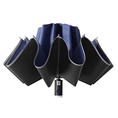 SmallYin UV Sun Coupe-Vent Voyage Pluie Pluie Compact Auto Open Close Parapluie 10 CôTes,0408RFR094 Multicolor 94C Cover