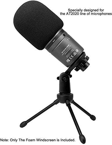 Etour At2020 Microphone Shock Mount With Pop Filter, [Custom Built For At2020 Mic] Anti-Vibration Suspension Shock Mount Holder Clip Compatible With Audio Technica At2020 Line Kit #TOP2