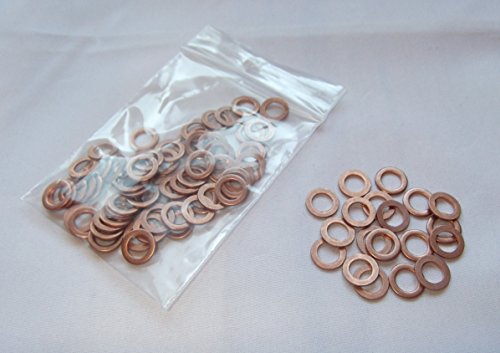 100 Stück Kupferringe/Dichtringe 8x14x1,0 mm Din 7603 Form A