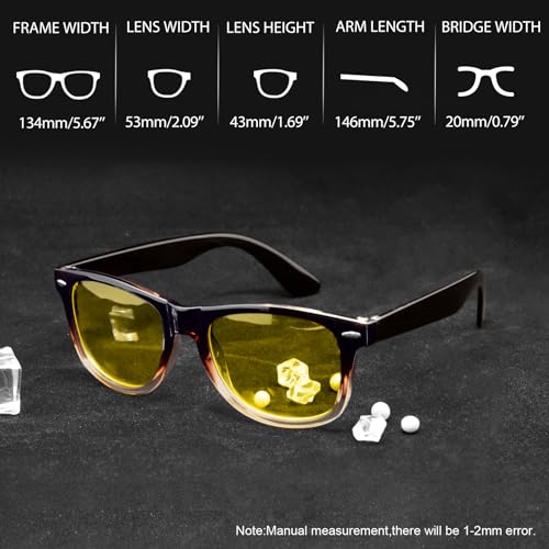Image of Joopin Square Sunglasses Polarized UV400 Designer Sun Glasses Men Women | Oversized, Plastic Frame, Retro, Vintage, Unisex, Trendy Shades for Driving, Party, Fishing, Business, Costume