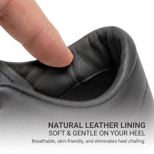 Image of Men's Barefoot Dress Shoes - Zero Drop Comfort Breathable Micro-Perforated Learher, No Break-in Needed, Slip-On Elastic Laces for Business & Travel