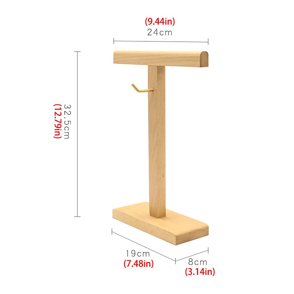Soporte para Auriculares Auricular de madera Hanger Desktop Auriculares verticales Soporte de la tabla Mesa accesorios Multifuncional Auricular Pantalla Soporte Metal Hook Soporte de Cascos Gaming