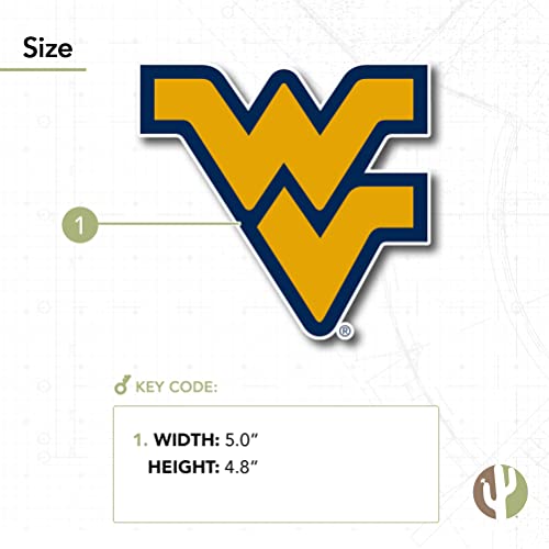 Pegatina WVU vinilo calcomanía para decorar tu botella y scrapbook 4