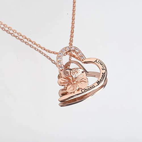 FOTAP Ohana Family Hawaiian Flower Necklace - Gift for Reunion, Trip or BBF3