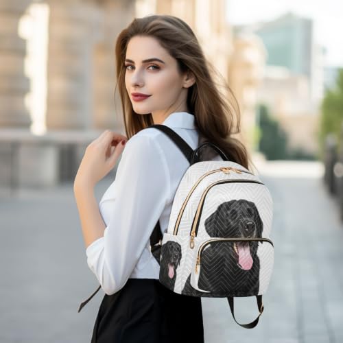 Sac à dos décontracté medium 3 poches zippées au design animal noir