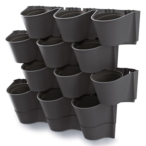 HRB 12 er Set Pflanztöpfe, Witterungsbeständiger Vertikaler...