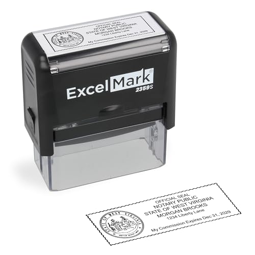 ExcelMark Notary Stamp for All 50 States - Official State Seal - West Virginia