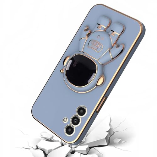 Image of for Samsung Galaxy S24 Plus 5G Case Cute 3D Astronaut Stand Design Camera Protection Shockproof Soft Back Cover for Samsung Galaxy S24 Plus 5G (Blue)