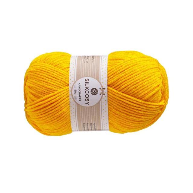 Lot De 4 Fils à Tricoter Acrylique Fin - 800g, Couleur Tilleul, Numéro D'Aiguille 2