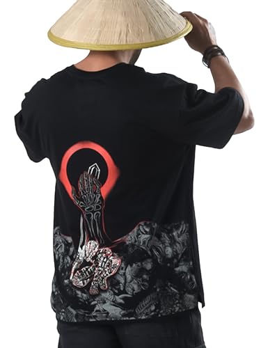 Image of ComicSense.xyz Berserk Anime Oversized T Shirts for Men, Curse Printed 180 GSM Half Sleeve Round Neck T-Shirt