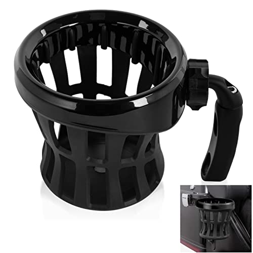 PSLER Motorcycle Handlebar Cup Holder Drink W/Mesh Basket Mount