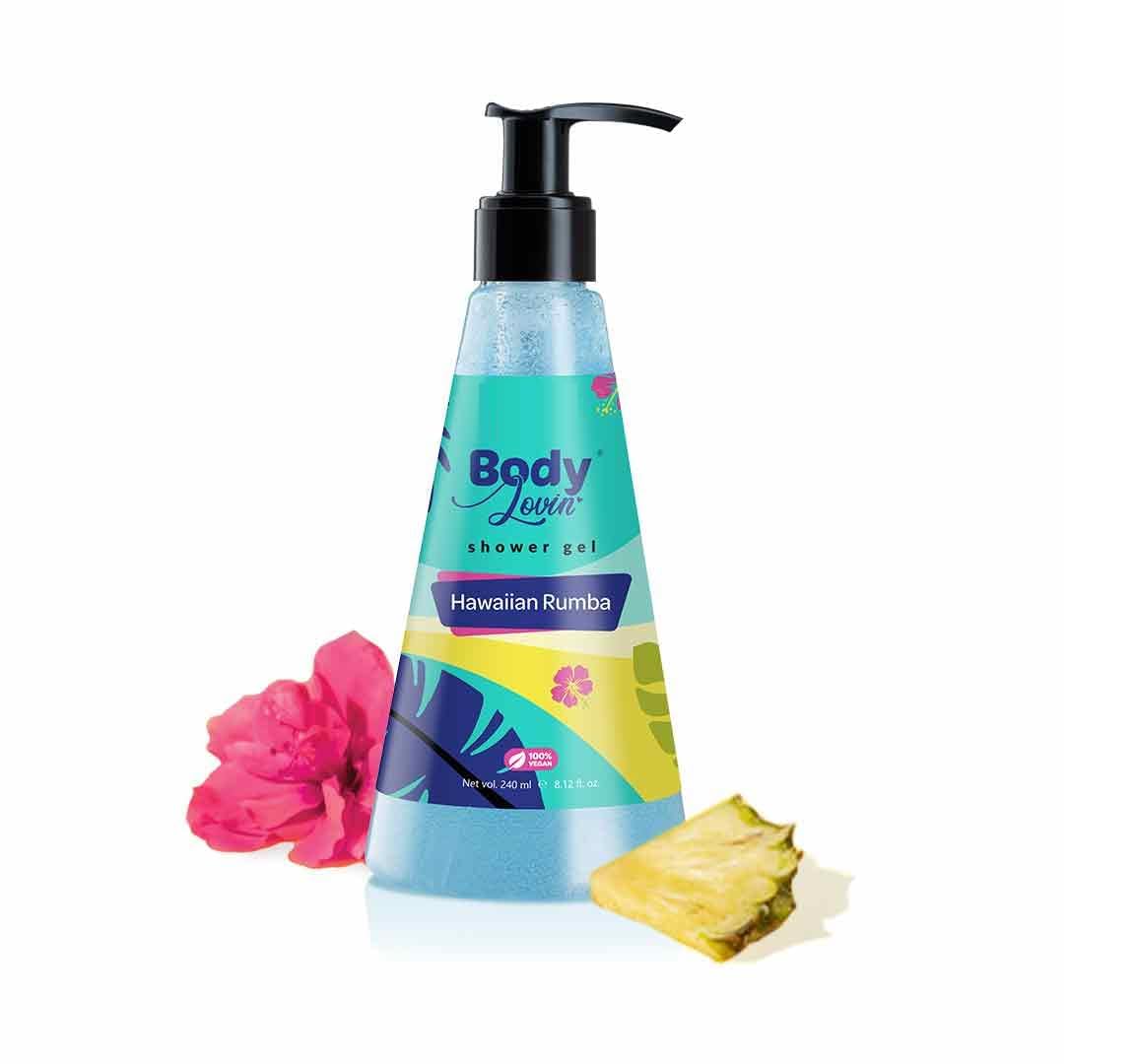 DRD BodyLovin Hawaiian Rumba Shower Gel SLS-Free Body Wash For Women Men Long Lasting Beachy Fragrance Aloe-Infused Nourishing