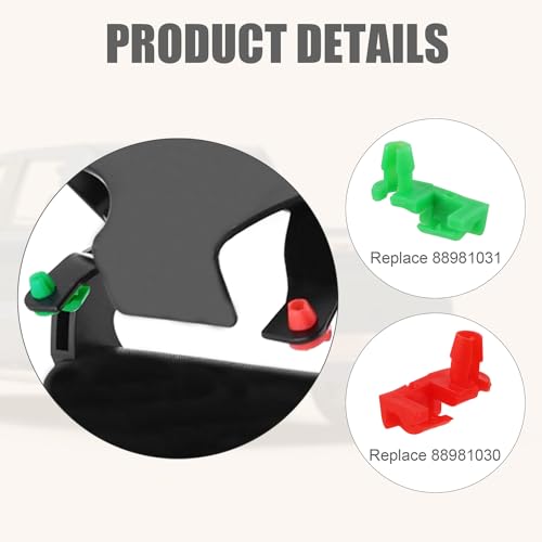 5 Paar Heckklappengriffstangenclip, Links und Rechts Autotürschlossstangenclip Nylon Ersatz für Heckklappenhalterungsklemme für Chevy Silverado 1999-2007 GMC Sierra 88981031 88981030