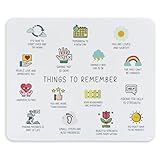 TNUW Mental Health Awareness Daily Reminder Inspirational Quotes Mouse Pad 9.4 X 7.9 Inch, Motivational Non-Slip Rubber Mat Mousepad for Desk Decor, Office Supplies Gift for Computer Laptop Women Men