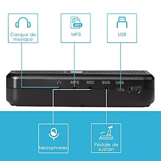 DREAMADE Piano Numérique avec 88 Touches et Pédale, Clavier de Piano Électronique Portable avec Bluetooth, MIDI OUT et… - Les Beatles, Paul McCartney, John Lennon, RIngo Starr, George Harrison DREAMADE Piano Numérique avec 88 Touches et Pédale, Clavier de Piano Électronique Portable avec Bluetooth, MIDI OUT et… – Image 4