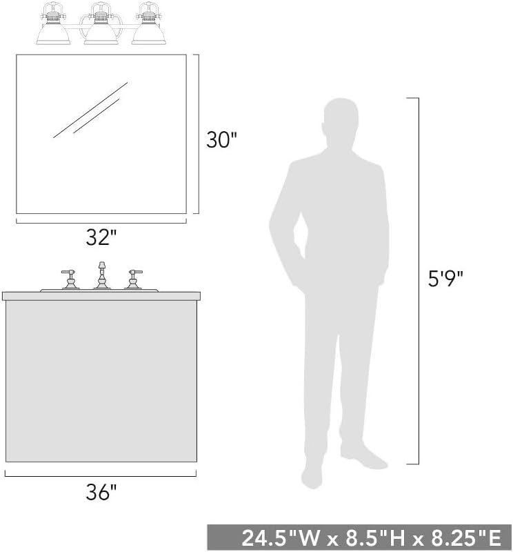 24.5 inch 3 Light Vanity Light in Classic Style 8.5 inches High by 24.5 inches Wide-Pewter Finish-Sea Foam Shade Color Industrial Vanity Lighting 170-Bel-4159528