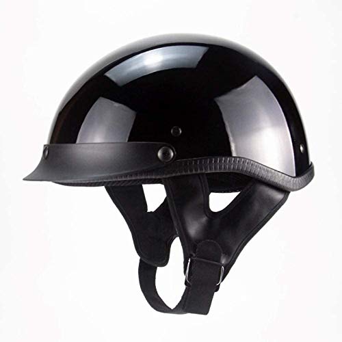 Casque Jet Rétro EBAYIN Demi-Casque Scooter Noir Brillant XXL - 2