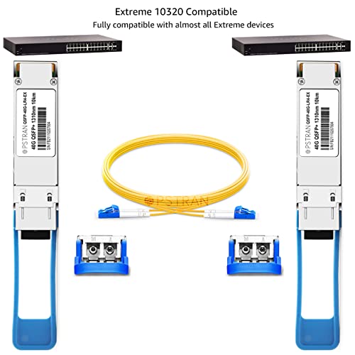 Image of 40GBASE-LR4 QSFP+ Optical Transceiver Module Compatible with Extreme 10320 40G QSFP+ LR4 1310nm 10km DDM Duplex LC SMF