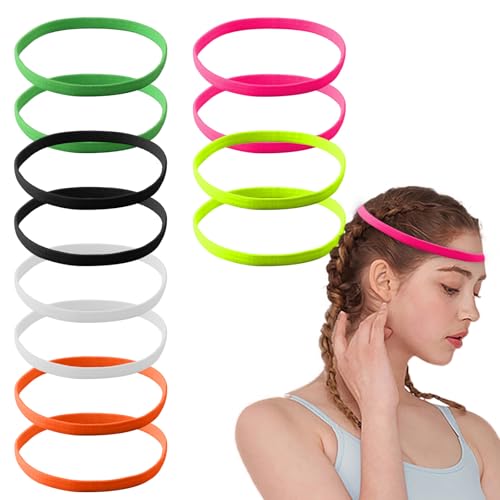 Bandeaux élastiques de sport fins et minces : lot de 12 accessoires pour entraînement athlétisme