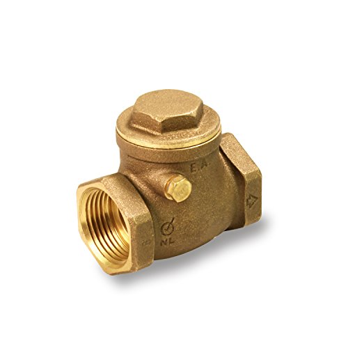 Midline Valve 432U223 Swing Check Valve, Backflow Prevention, Lead-Free 1 In. Fip Connections, Cast Brass, 1' #TOP6