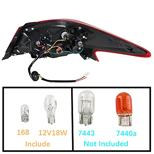 Munirater Outer Tail Light Assembly Replacement For 2016-2018 Nissan Altima, Replaces Tail Light Rear Brake Lamp Left Driver Side 265559Hs0A Ni2804106 #TOP2