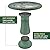 Arcadia Garden Products BB04 Fiberclay Bird Bath Outdoor Garden Decor, Antique Vintage Weather Resistant Water Bowl for Backyard and Patio and, 20 Tall, Green, 19.5 by 11.5 by 20.5-Inches