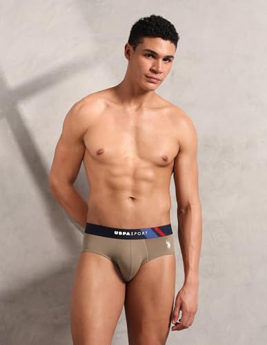 Image of U.S. Polo ASSN. Men's Nylon Micro Fibre Sports High Stretch Underwear Briefs