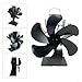 ventilador de chimenea de 6 aspas para una circulación eficaz del calor y ahorro de combustible Imagen de ventilador de chimenea de 6 aspas para una circulación eficaz del calor y ahorro de combustible