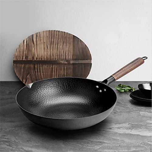 Wok de hierro tradicional 32 cm sin recubrimiento miniatura 2