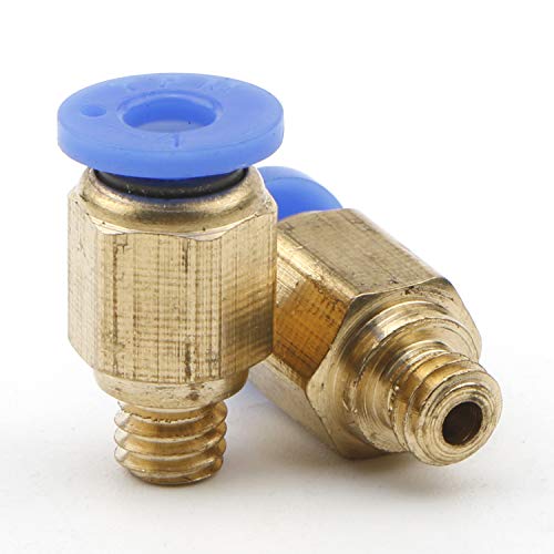 Jiuwu Pneumatic Air Straight Fitting 4Mm Thread M6 One Touch Hose Connector Pack Of 10 #TOP1