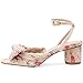 MUCCCUTE Women's Bow Knot Heeled Sandals Ankle Buckle Strap Chunky Heeled Open-toe Comfortable Wedding Party Fashion Heeled