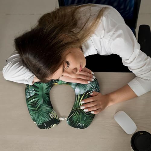 Almohada de Viaje con Estampado Tropical y Soporte Cervical miniatura 7