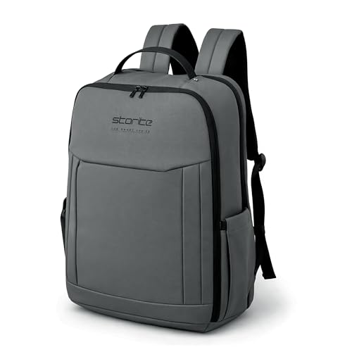 Image of Storite Premium Laptop Backpack for Men & Women | 15.6 inch Laptop Bag | Water Resistant Business Travel Backpack | Durable Smart Bag (Grey)