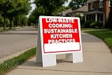 Durable Folding A-Frame Sign – Made from industrial-grade coroplast (corrugated plastic) that is lightweight, waterproof, and UV-resistant, built to handle indoor or outdoor use. Double-Sided Display – Features two 23"x23" sign panels for maximum vis...