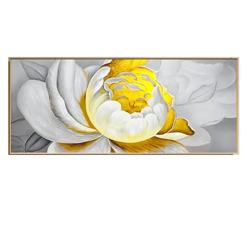 Grandes affiches abstraites fleurs jaunes pour décoration murale lumineuse
