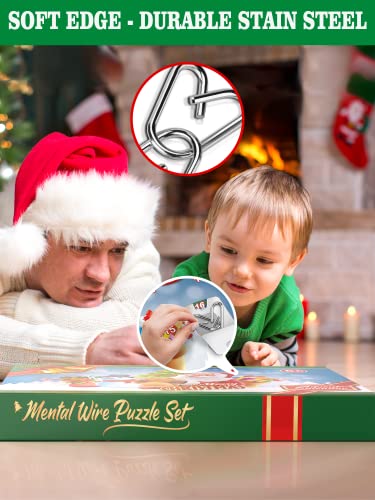 Brain Teaser Puzzle Advent Calendar 2022 - Christmas Gifts For Kids - Brain Teaser Countdown To Christmas For Teens Boys - Calendar Decoration Gift Box With 24 Pcs Metal Wire Puzzle For Adults Girls #TOP2