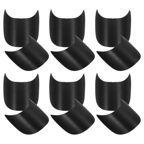 ABOOFAN 12pcs Baseball Cap Visor Plastic Hat Brim Sunshade Replacement Shaper Insert Stand Tennis Hat Brim Liner for DIY Repair Craft Sewing Caps Accessories Black