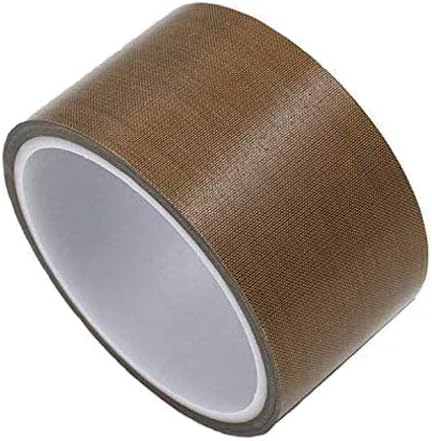 FORTSPANG High Temp Tape, PTFE Coated Fiberglass Teflon Tape, High Temperature Adhesive Tape, Drying Conveyor Belt; Welding Sealing Tape Heat Resistant Up to 300℃ (50mmx10m)