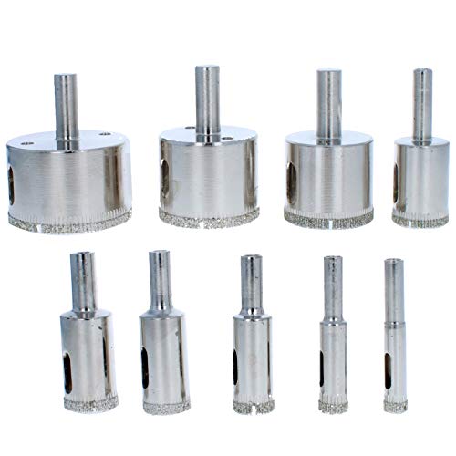 Set de 10 sierra corona diamantada para vidrio y piedra miniatura 1