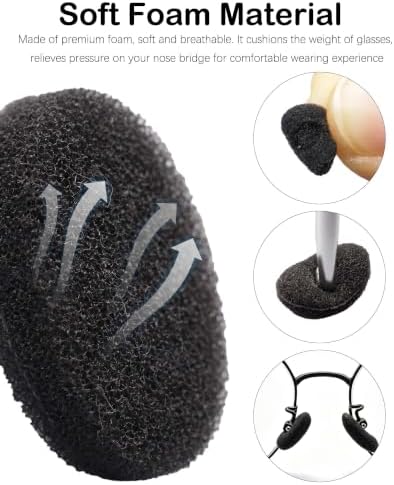 40 Pairs Foam Eyeglass Nose Pad Covers, Reduce Nose Pressure,White — 사진 2