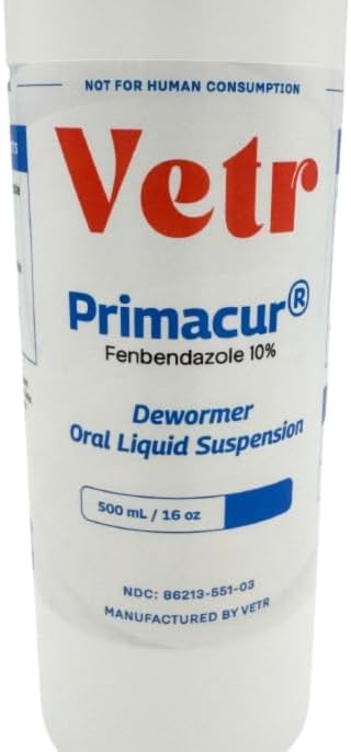 Vetr Primacur Broad-Spectrum Oral Suspension Support Formula 10% Oral Suspension for Dogs and Cats - 500ML/16.9oz - Peanut Butter Flavor