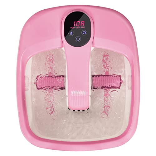 Relax4Life Foot Spa Massager, Feet Bath Tub With Heat, Infrared Bubbles, Digital Temperature Control, Electric Feet Soaking Basin, Acupuncture Massage Points, Pedicure Bath Soaker (Pink) #TOP29