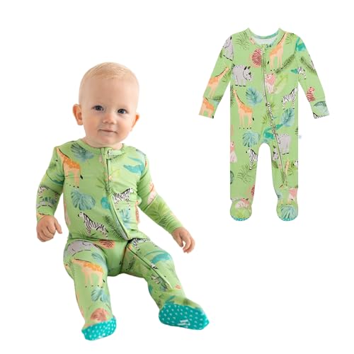 Image of Posh Peanut Baby Boy Footie Pajamas - Soft Viscose Made from Bamboo 2 Way Zipper Sleepers & Onesies