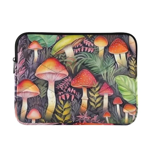 Funda para portátil 13-14 pulgadas impermeable con diseño de hongos