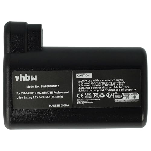 vhbw 2X Akku kompatibel mit AEG RX9-1-SGM, RX9-1-IBM, RX9-2-4STN, RX9-2-4ANM, RX9, RX8-1-4WN Staubsauger Schwarz (3400 mAh, 7,2 V, Li-Ion)
