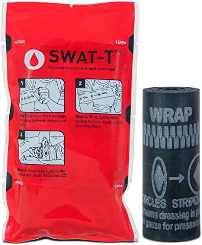 swat-t tourniquet black emergency first aid equipment for massive hemorrhage control made in the usa