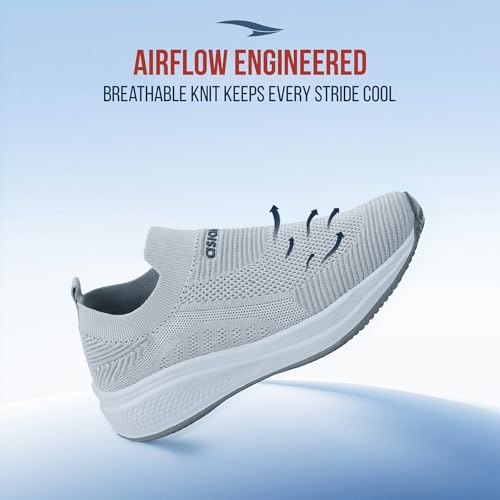 Image of ASIAN Storm-42 Men's Walking Shoes with Breathable Knit Shoe, Lightweight Cushioned Sole, Soft Sock-Like Fit, Flexible Slip Ons with Without Laces Comfort & Steady Grip | Ideal, Office & Travel