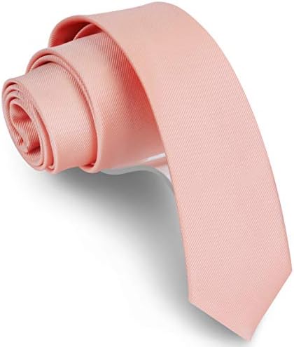 Gusleson 2.4" (6cm) Solid Color Slim Tie Skinny Necktie for Men