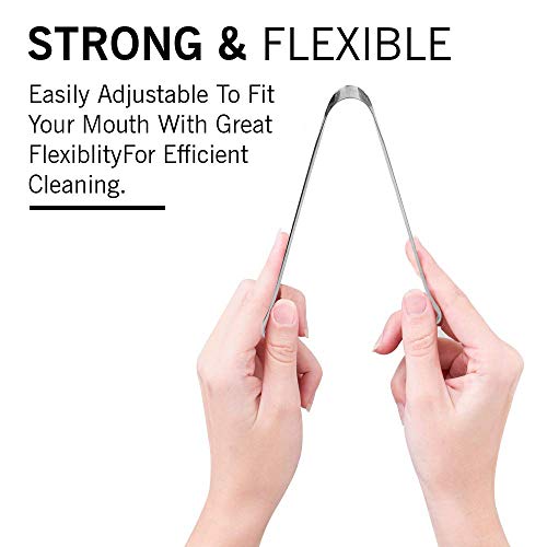 Image of Pure Surgical Grade Stainless Steel Tongue Cleaner for Kids and Adults |For Daily Oral Dental Hygiene Fresh Breath And Health Set of 12